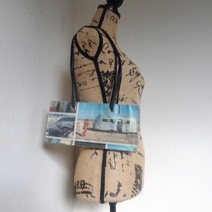 Upcycled Newspaper Unique One of a Kind Artsy Hipster Creative Shoulder Bag